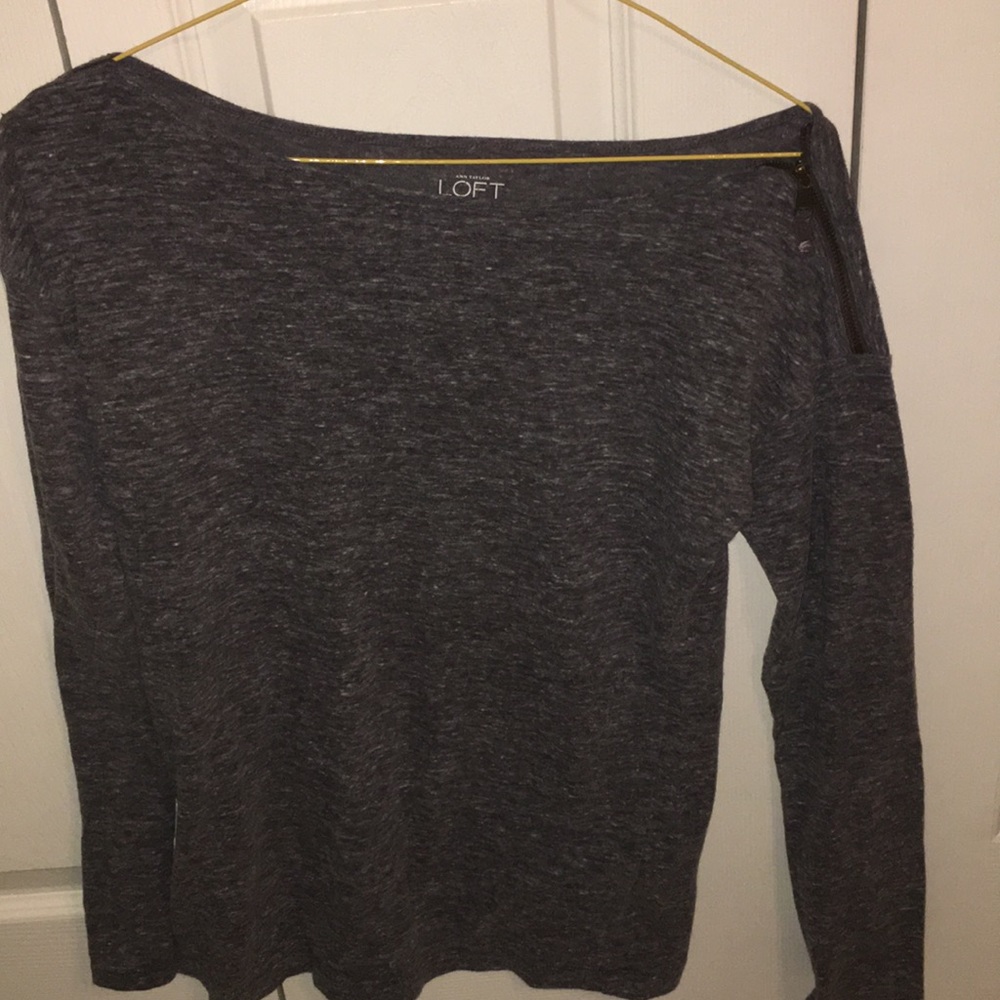 grey Ann Taylor Loft long sleeve shirt | size : S